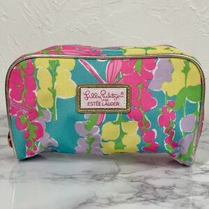 Lilly Pulitzer For Estée Lauder Abstract Floral Cosmetic Bag